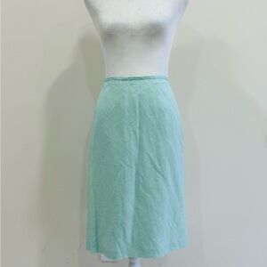 JH Collectibles Women's  Green Linen Blend‎ Skirt Size 12 With Lining